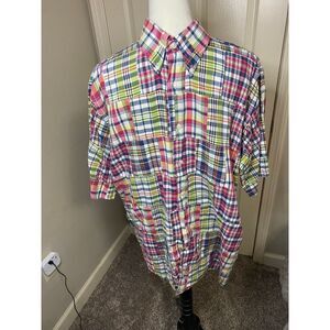 Daniel Cremieux Classic Fit Multicolor‎ Plaid Button-Down Shirt Men's Size L